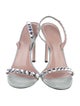 Gucci Suede Crystal Embellishments Slingback Sandals