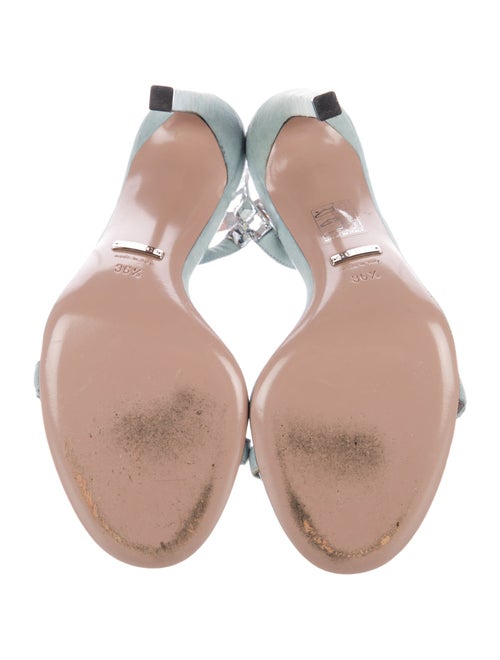 Gucci Suede Crystal Embellishments Slingback Sandals
