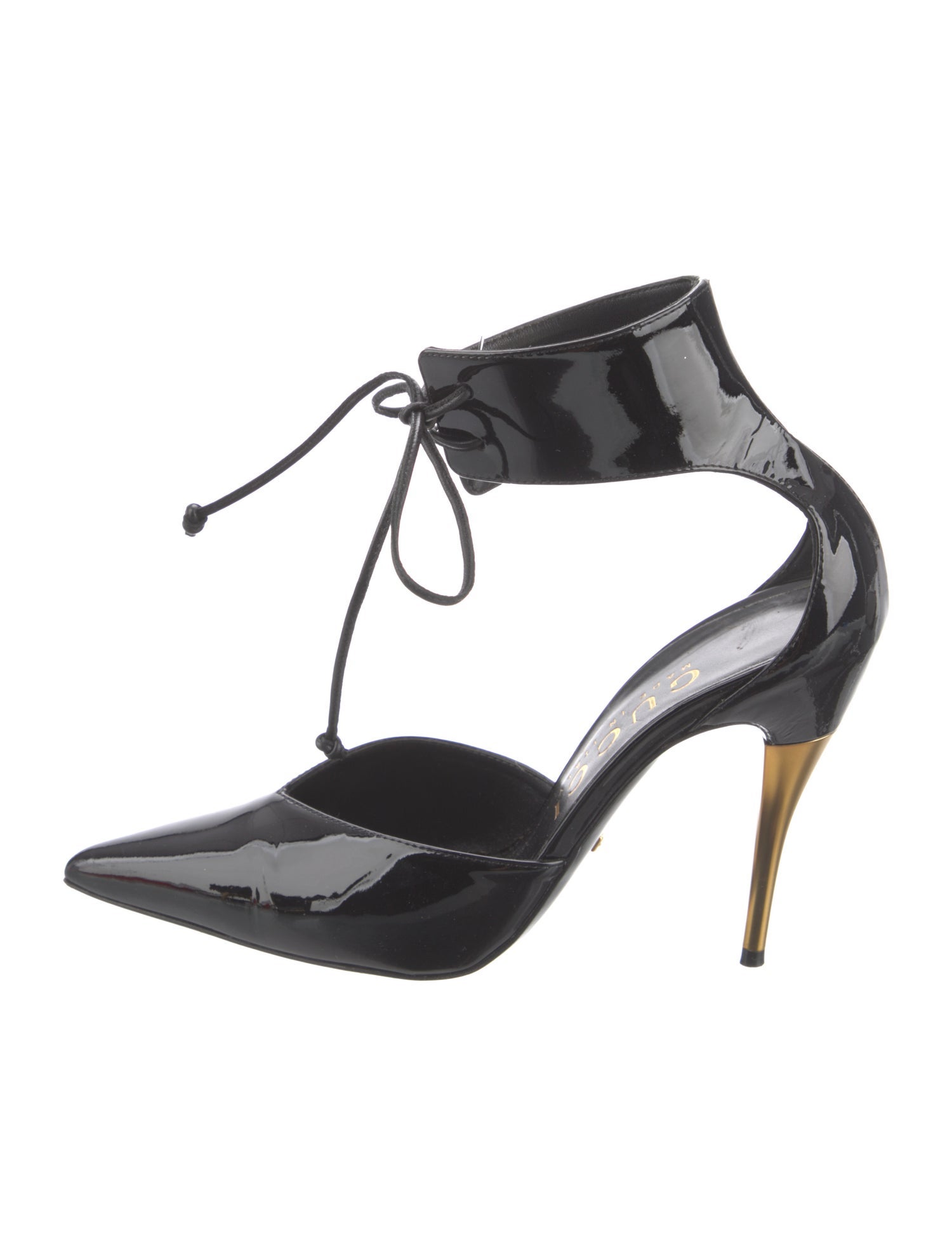 Gucci Patent Leather T-Strap Pumps