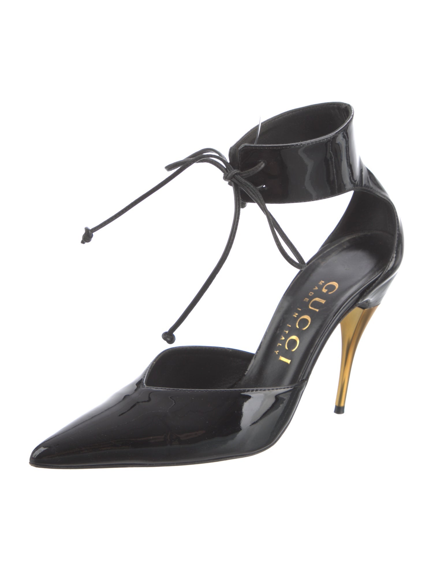 Gucci Patent Leather T-Strap Pumps