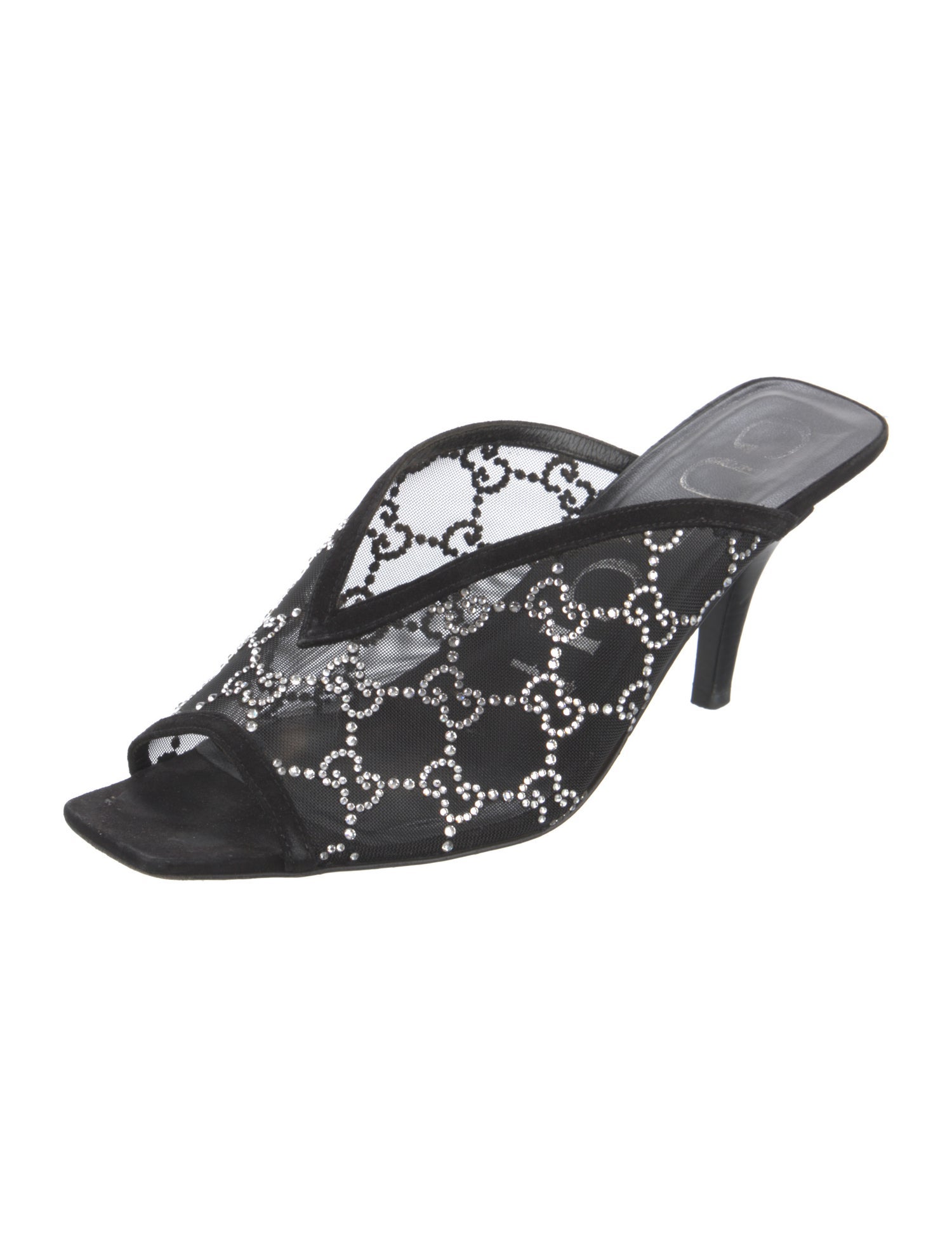 Gucci GG Logo Mesh Mules