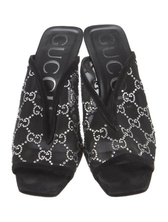 Gucci GG Logo Mesh Mules