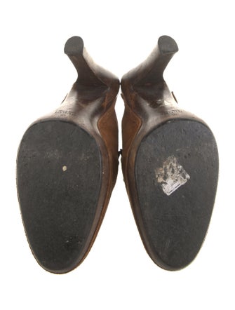 Gucci Horsebit Accent Suede Mules