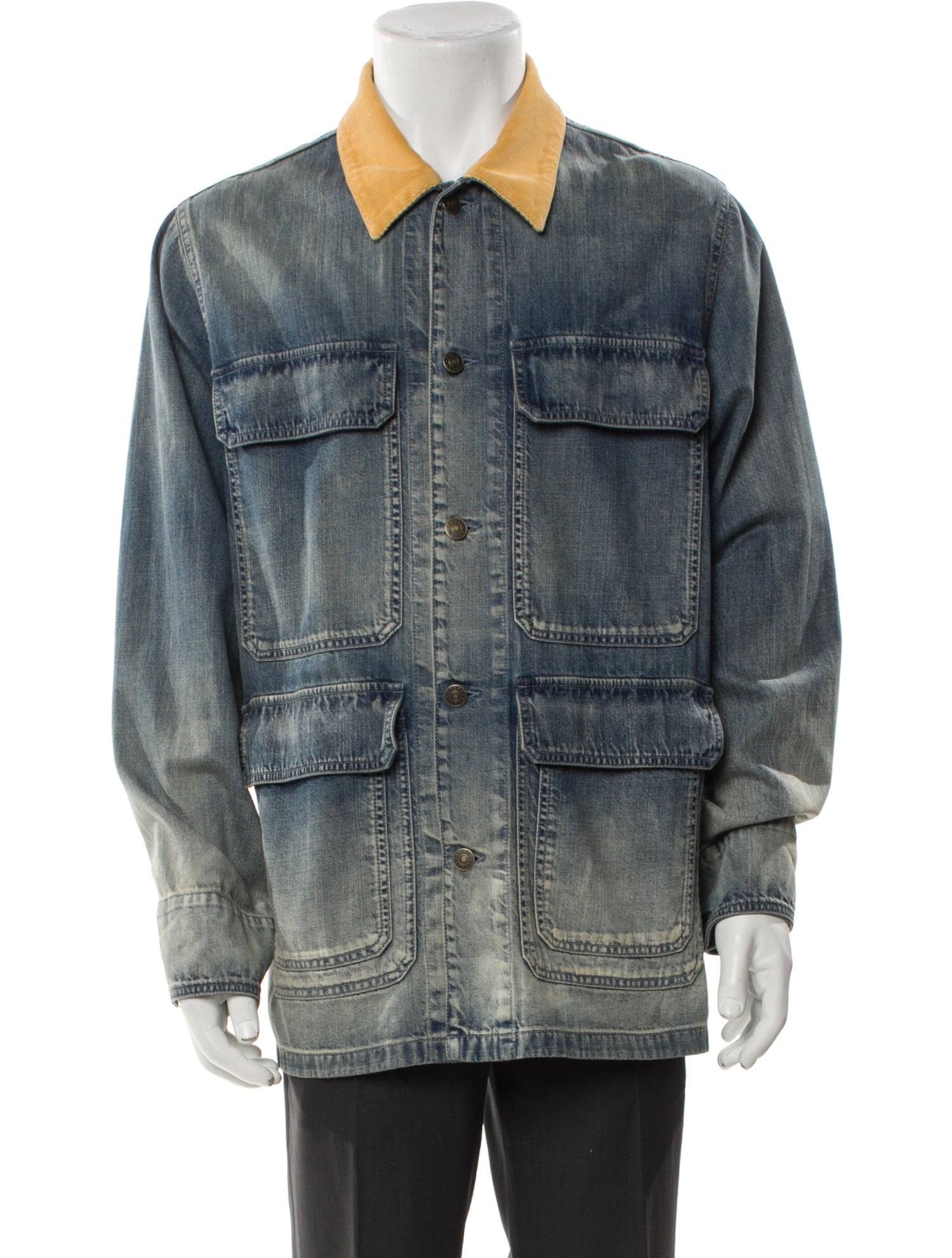 Gucci x GucciGhost Colorblock Pattern Denim Jacket