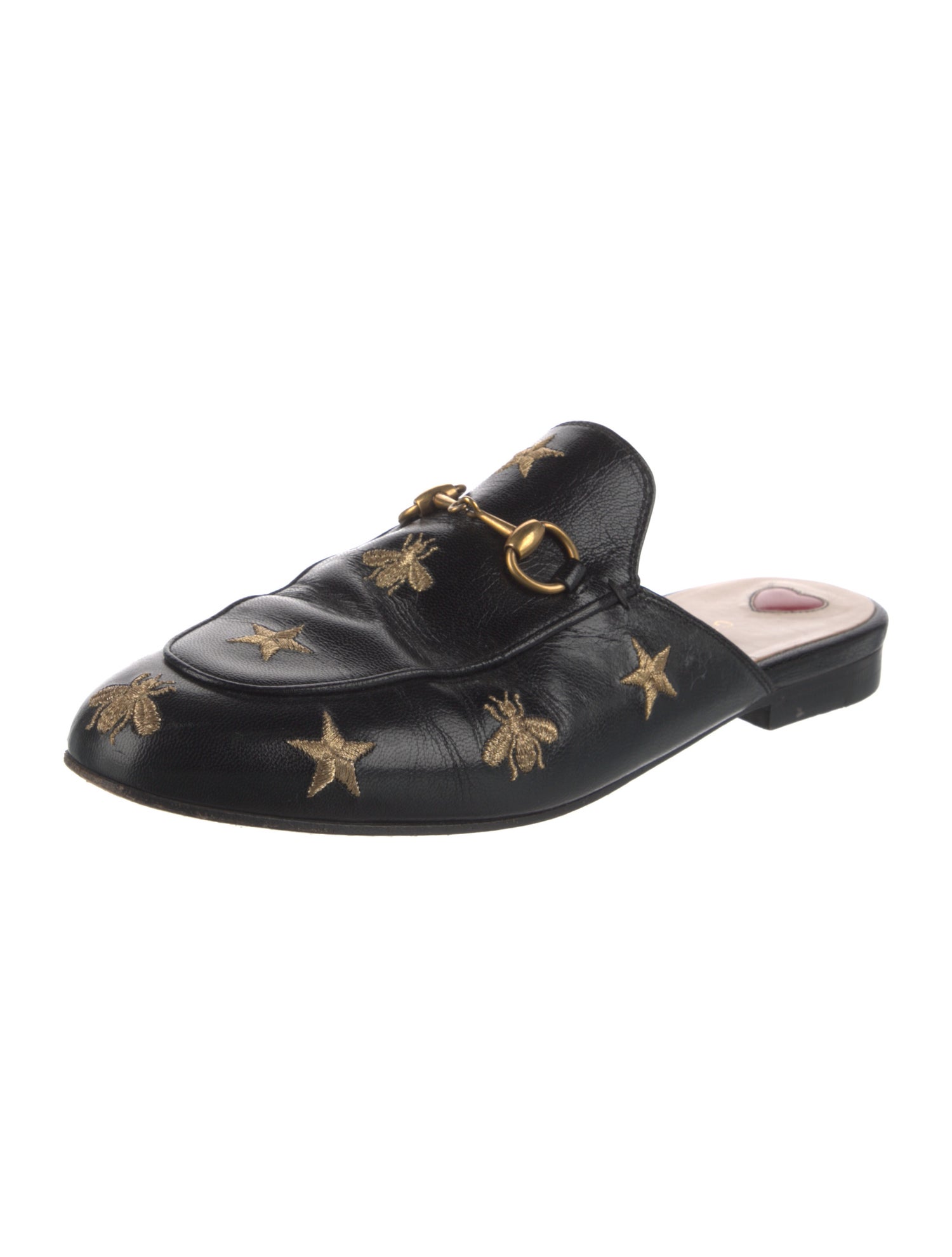 Gucci Leather Printed Mules