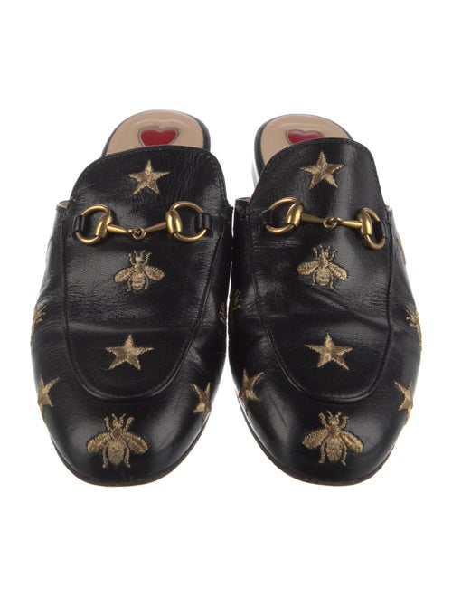 Gucci Leather Printed Mules