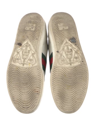 Gucci Web Accent Leather Sneakers