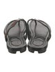 Gucci Web Accent Leather Flip Flops