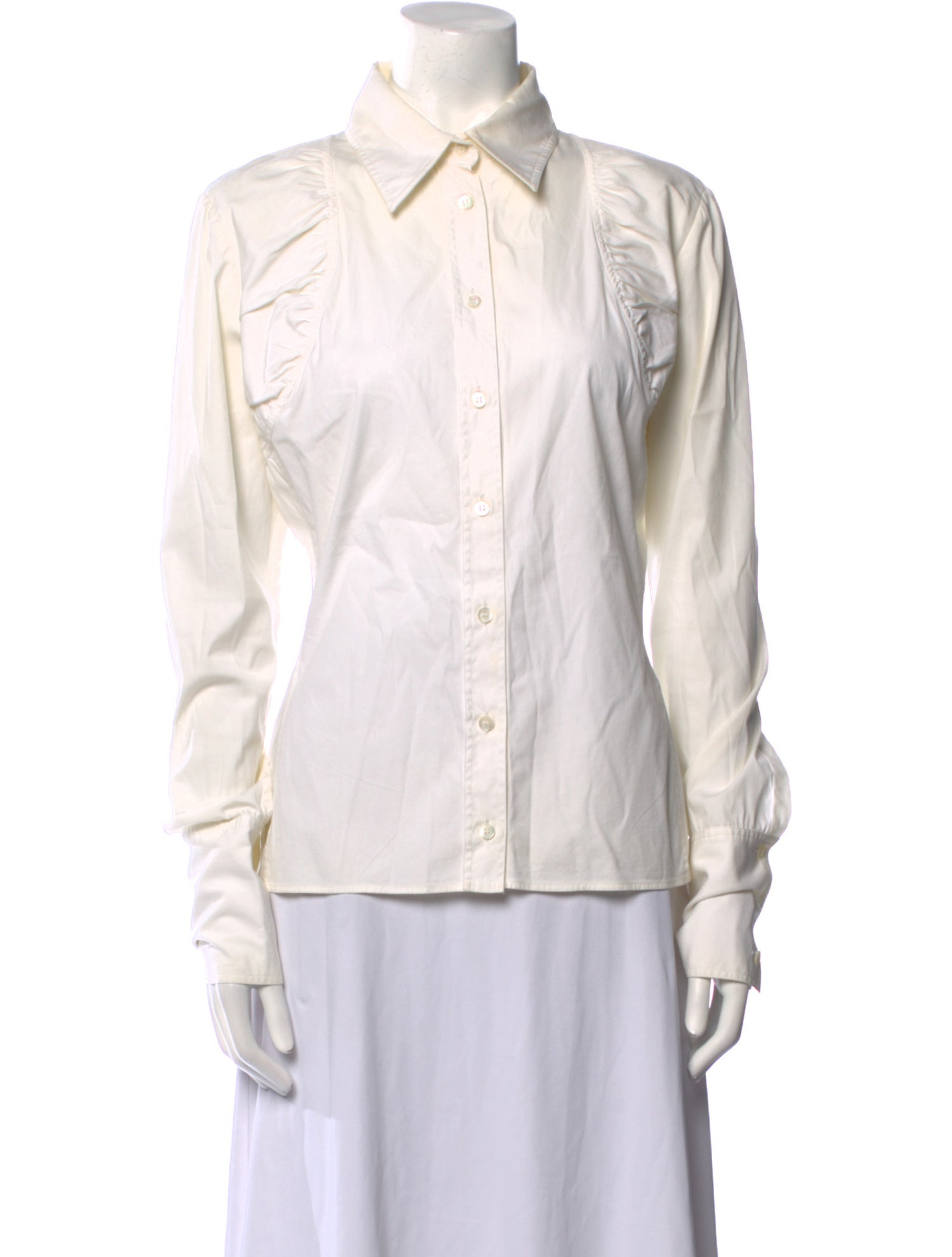 Gucci Long Sleeve Button-Up Top