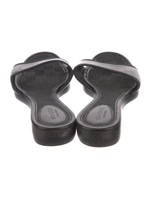 Gucci GG Canvas Leather Slides
