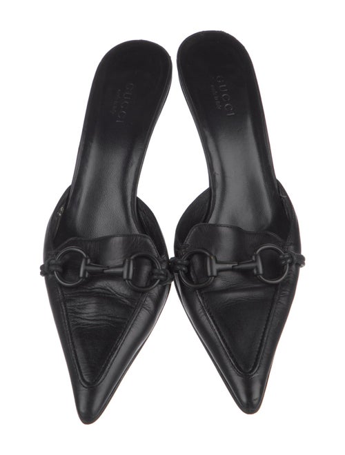 Gucci Horsebit Accent Leather Mules
