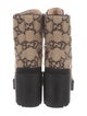 Gucci GG Logo Wool Combat Boots