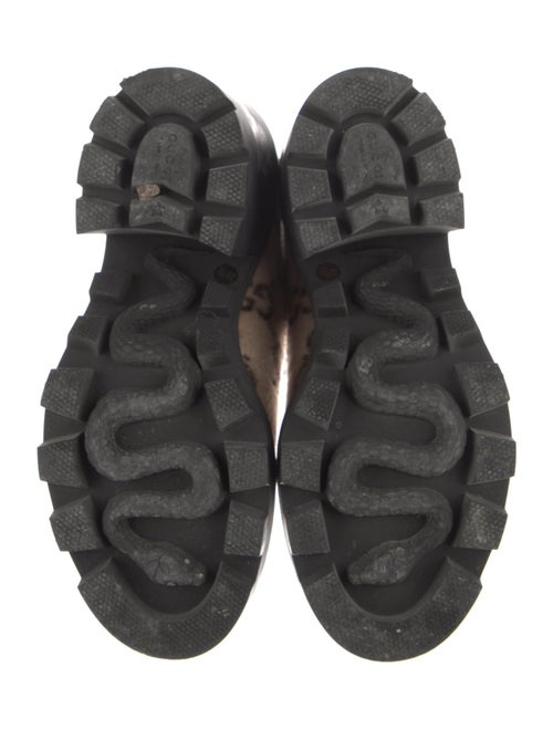 Gucci GG Logo Wool Combat Boots