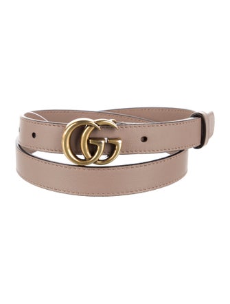 Gucci Double G Logo Skinny Belt