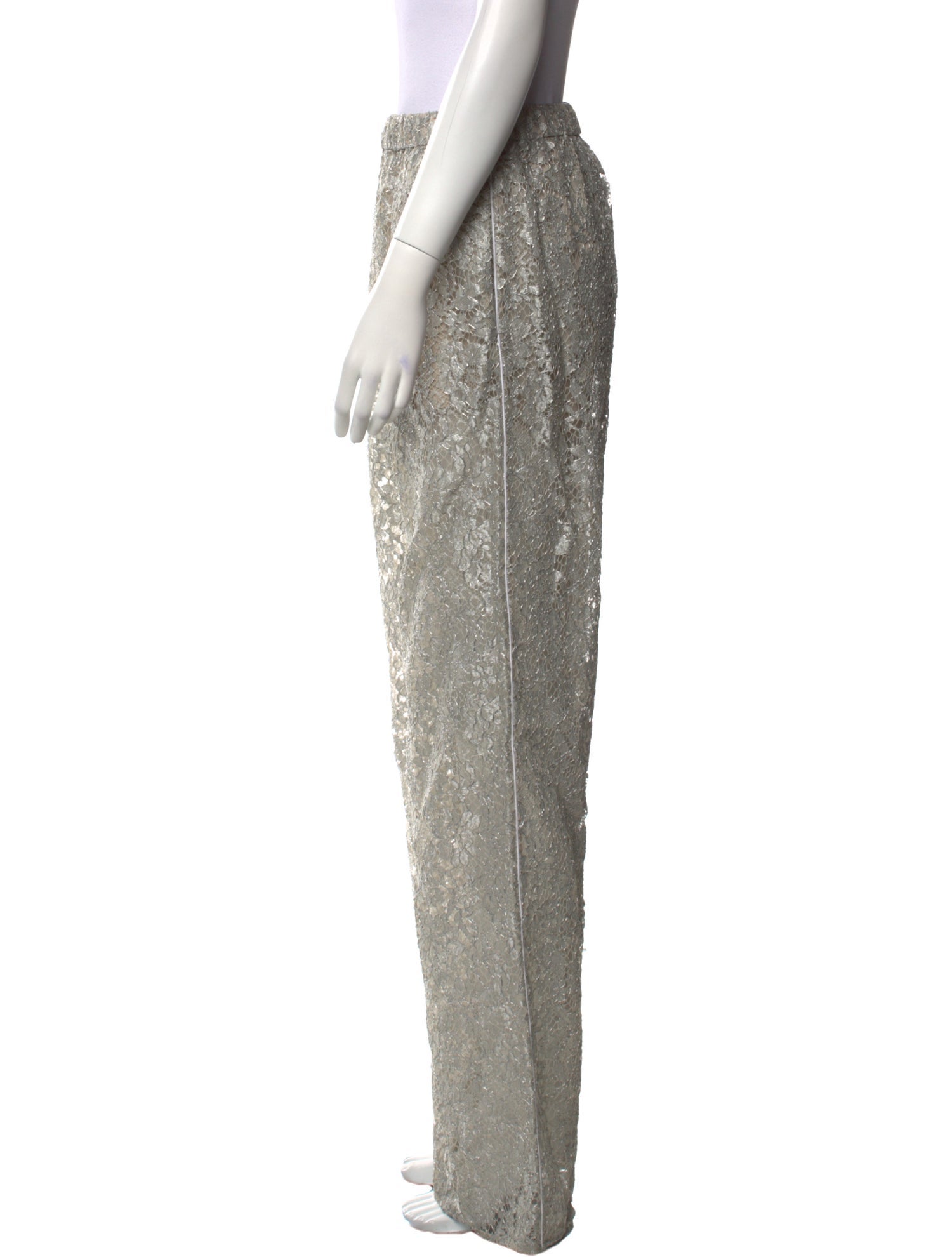 Gucci Lace Pattern Wide Leg Pants