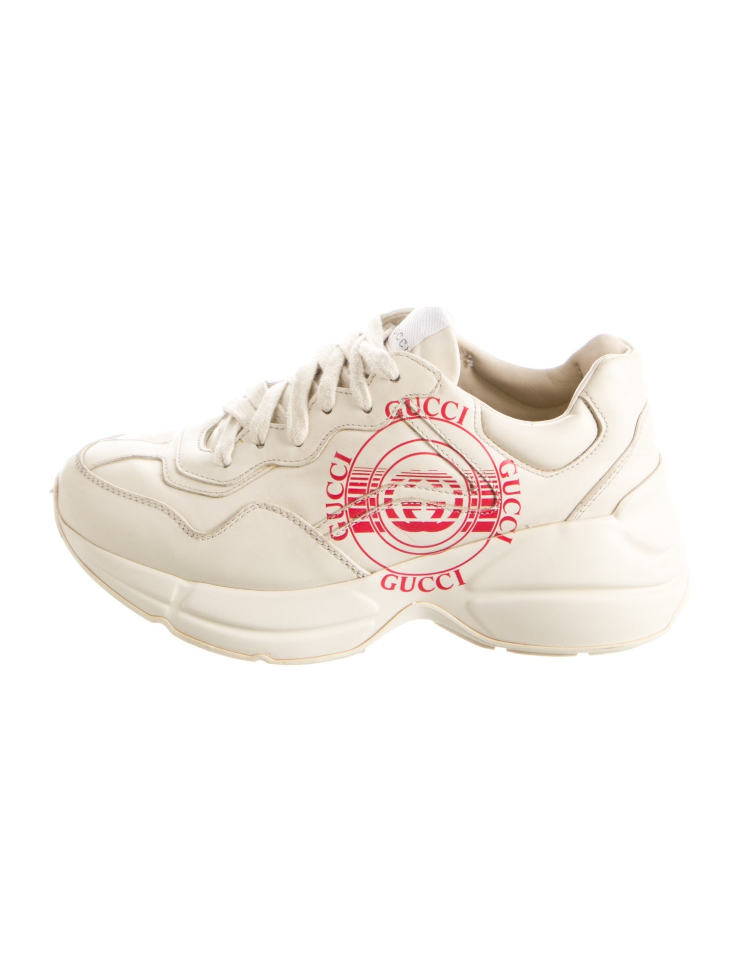 Gucci Web Accent Leather Chunky Sneakers