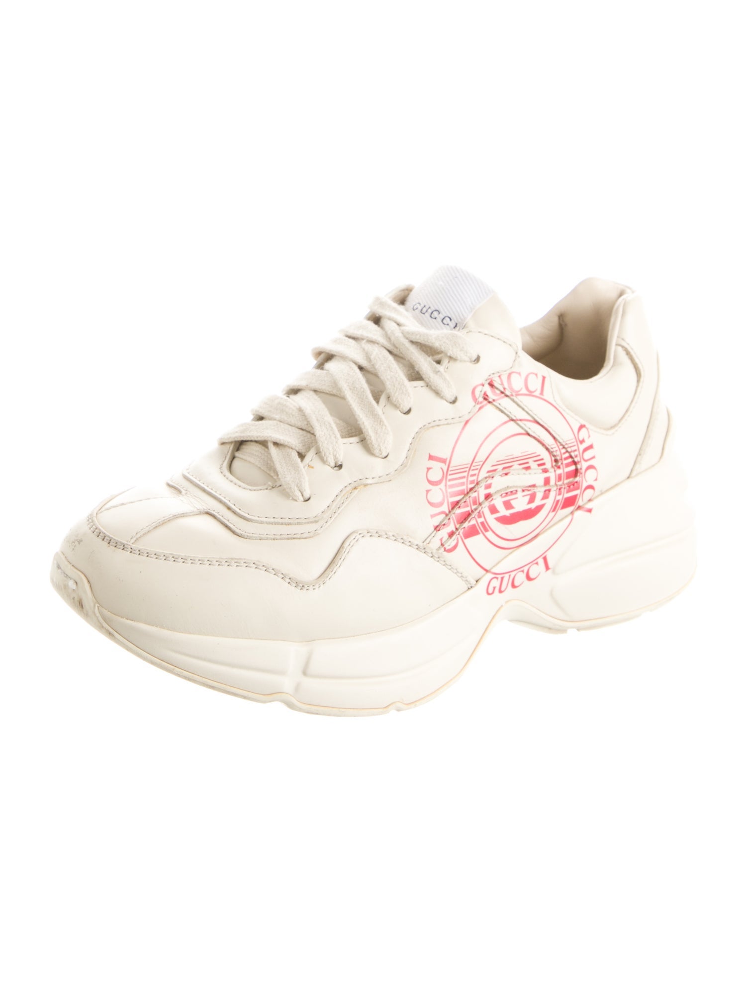 Gucci Web Accent Leather Chunky Sneakers