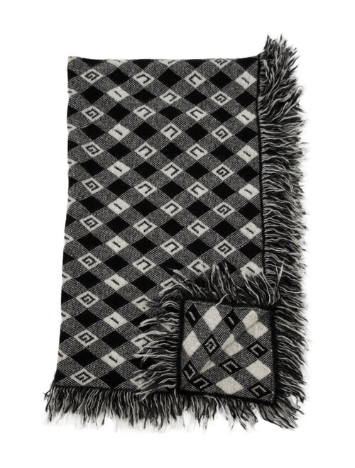 Gucci Logo-intarsia checkered blanket