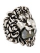 Gucci Crystal Lion Head Cocktail RIng