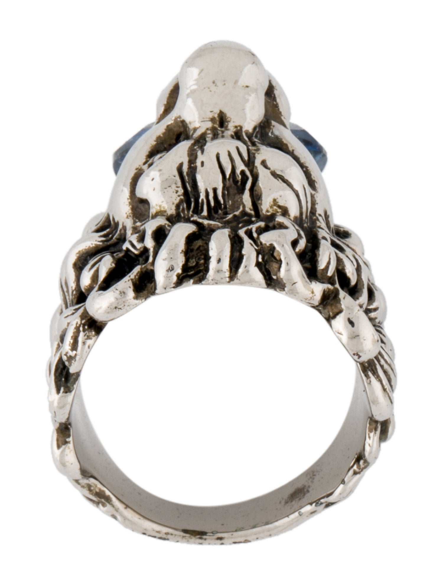 Gucci Crystal Lion Head Cocktail RIng