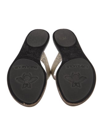 Gucci Double G Logo Leather Slides