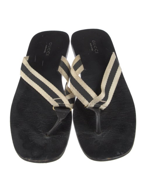 Gucci Canvas Flip Flops