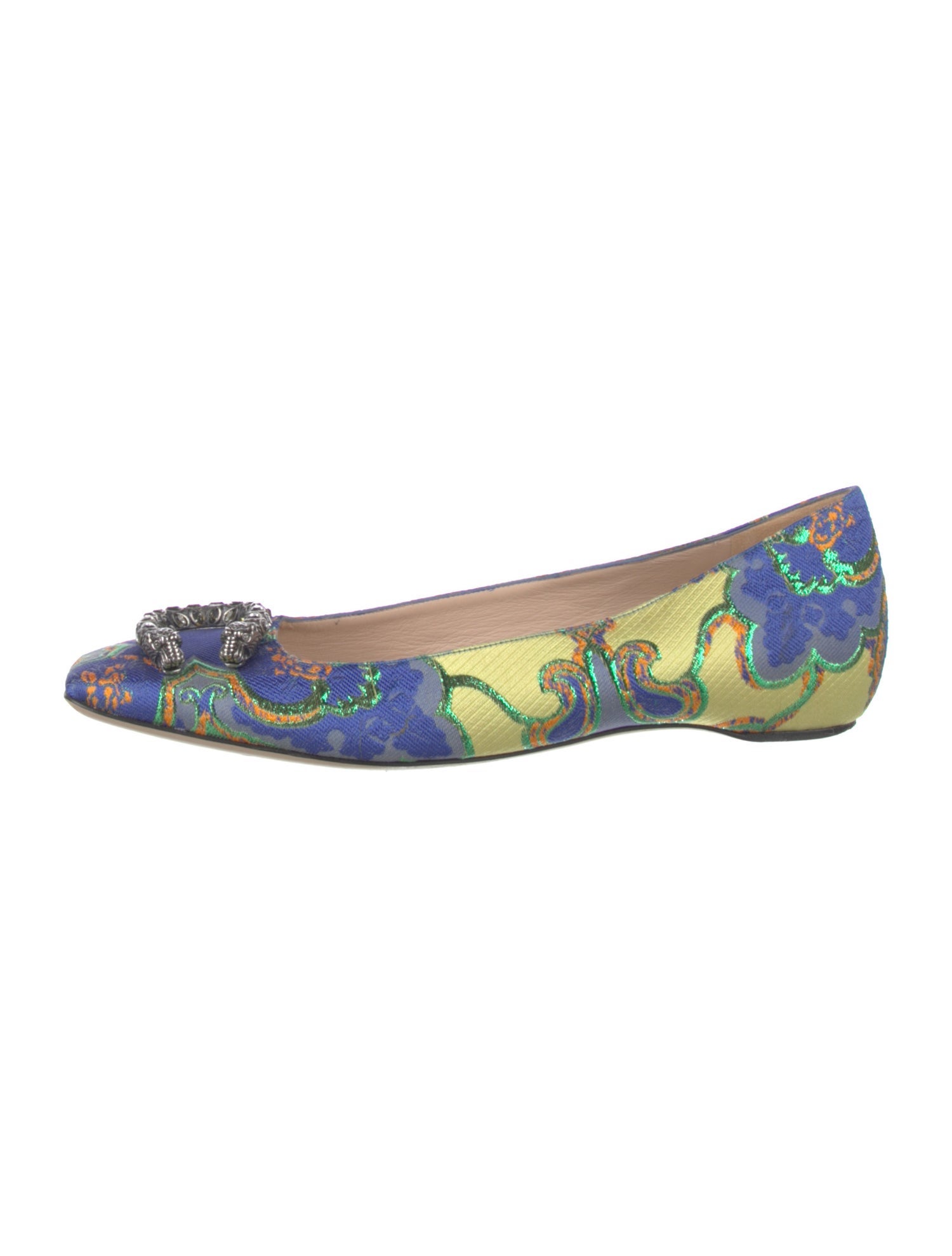Gucci Dionysus Accent Floral Print Flats