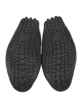 Gucci Web Accent Leather Loafers