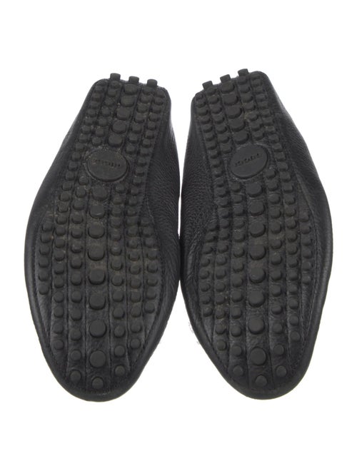 Gucci Web Accent Leather Loafers