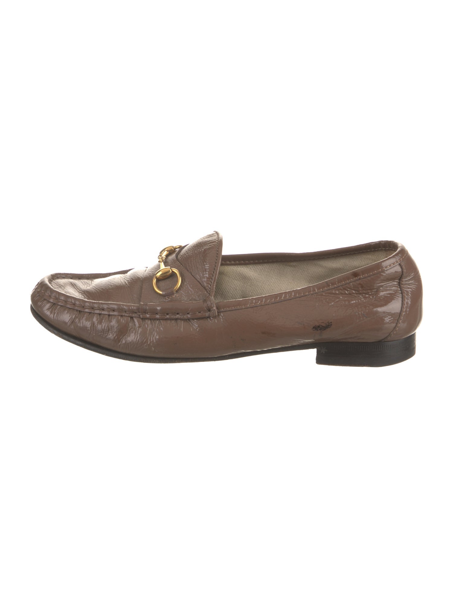 Gucci Horsebit Accent Patent Leather Loafers
