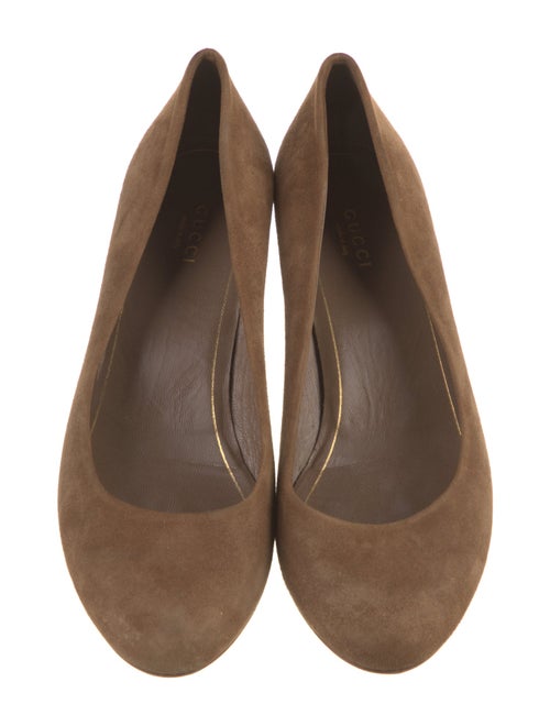 Gucci Bamboo Accent Suede Flats