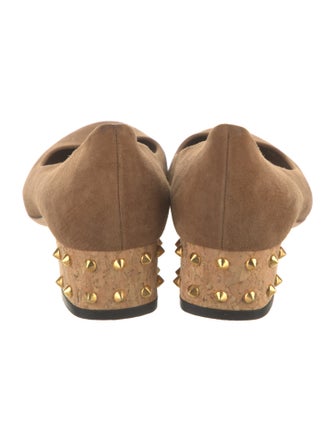 Gucci Bamboo Accent Suede Flats