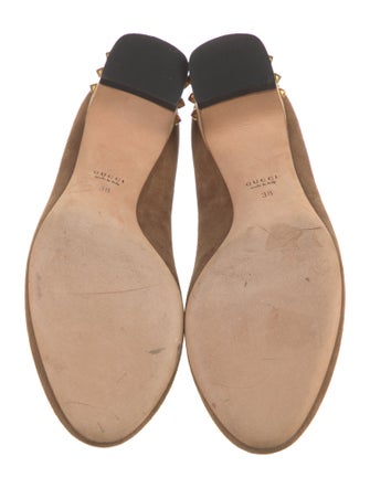 Gucci Bamboo Accent Suede Flats