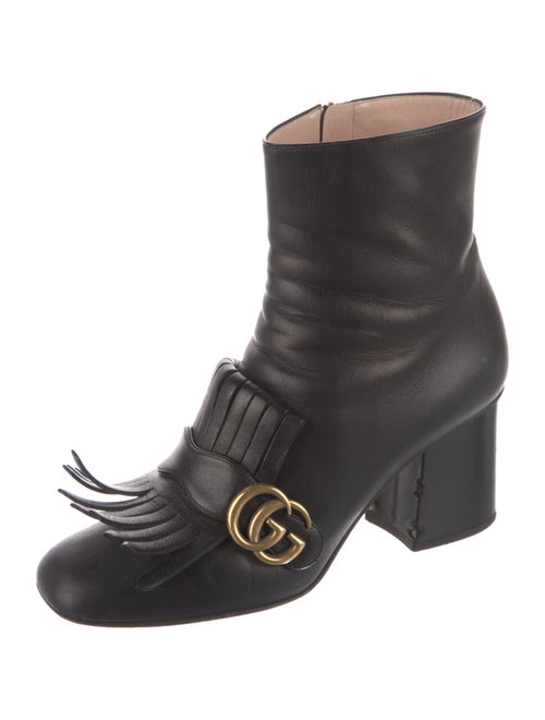 Gucci Double G Logo Leather Boots