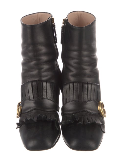 Gucci Double G Logo Leather Boots
