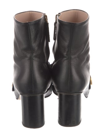 Gucci Double G Logo Leather Boots