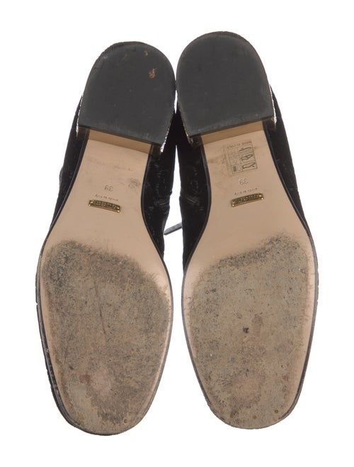 Gucci GG Logo Velvet Combat Boots