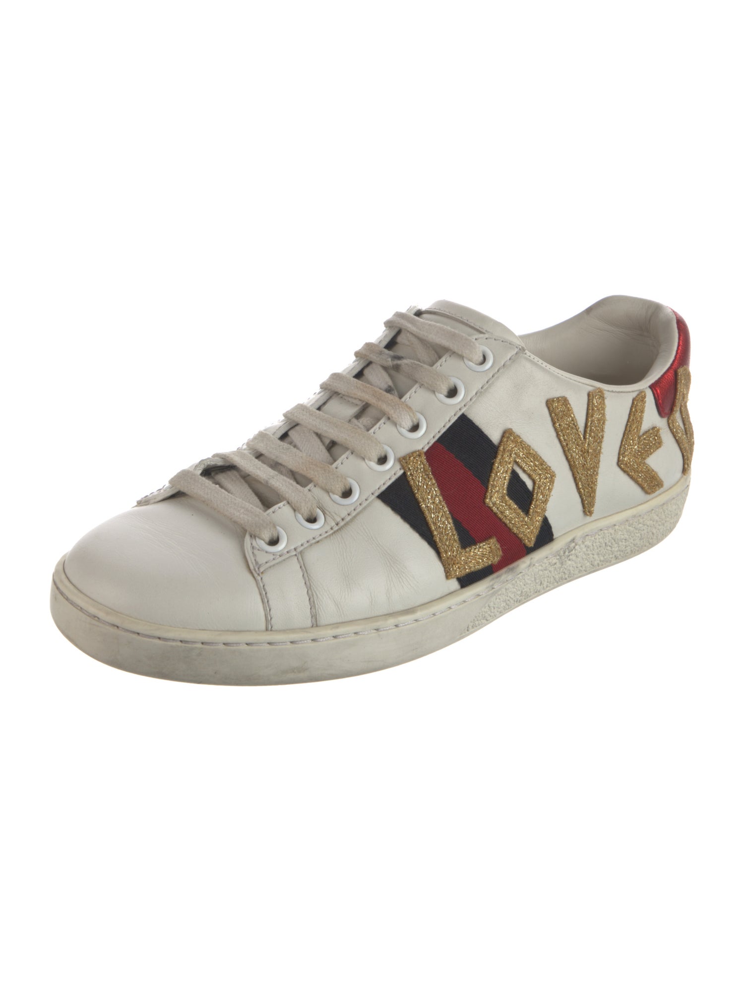 Gucci Sylvie Web Accent Leather Sneakers