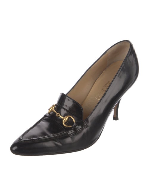 Gucci Horsebit Accent Leather Pumps