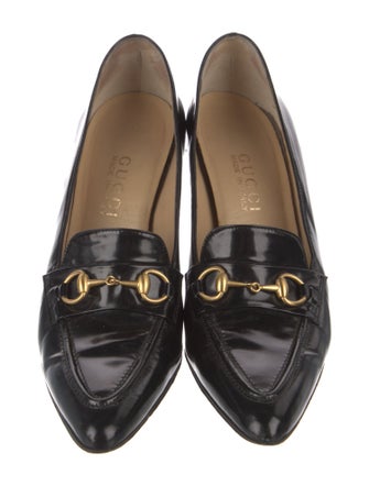 Gucci Horsebit Accent Leather Pumps