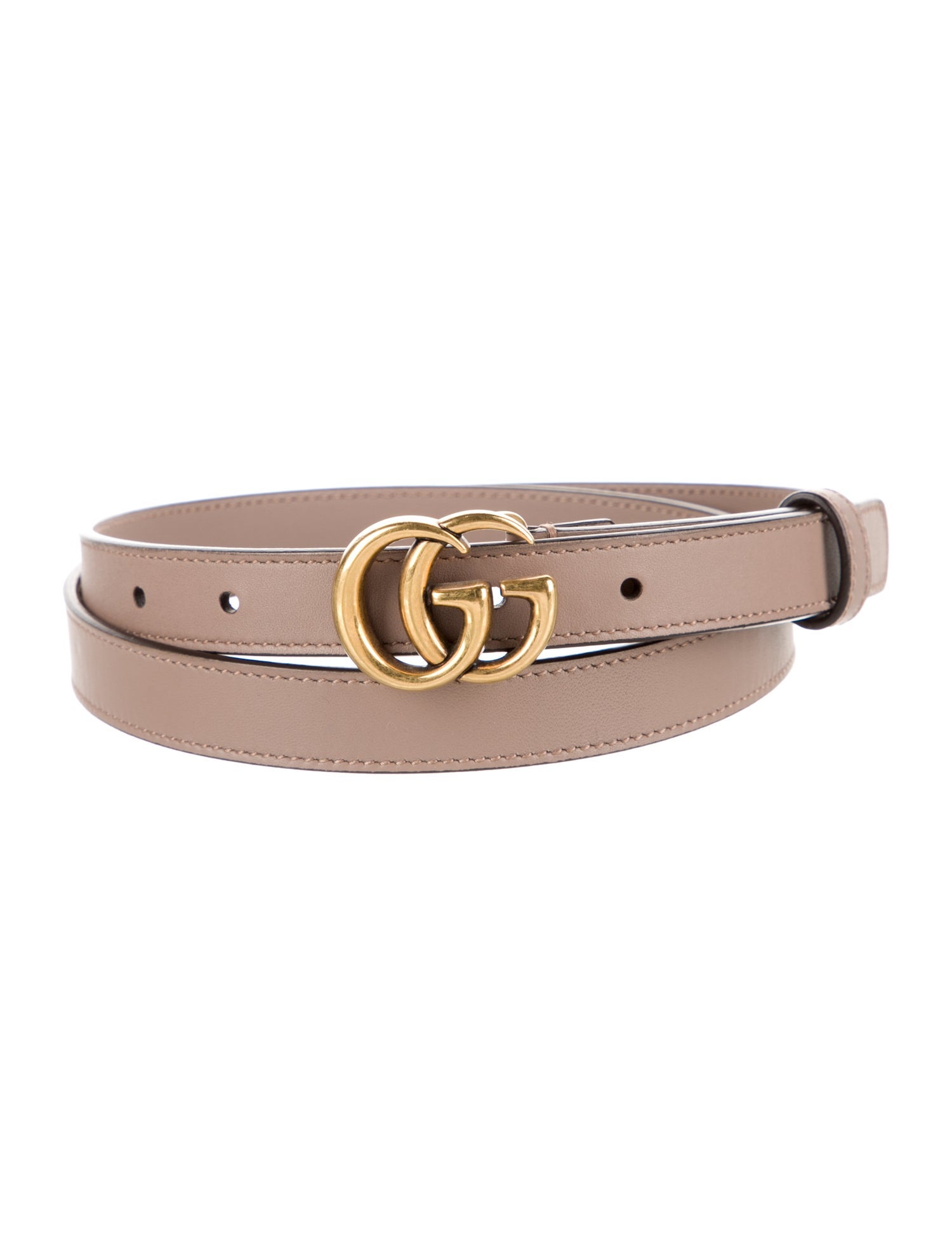 Gucci Double G Logo Skinny Belt