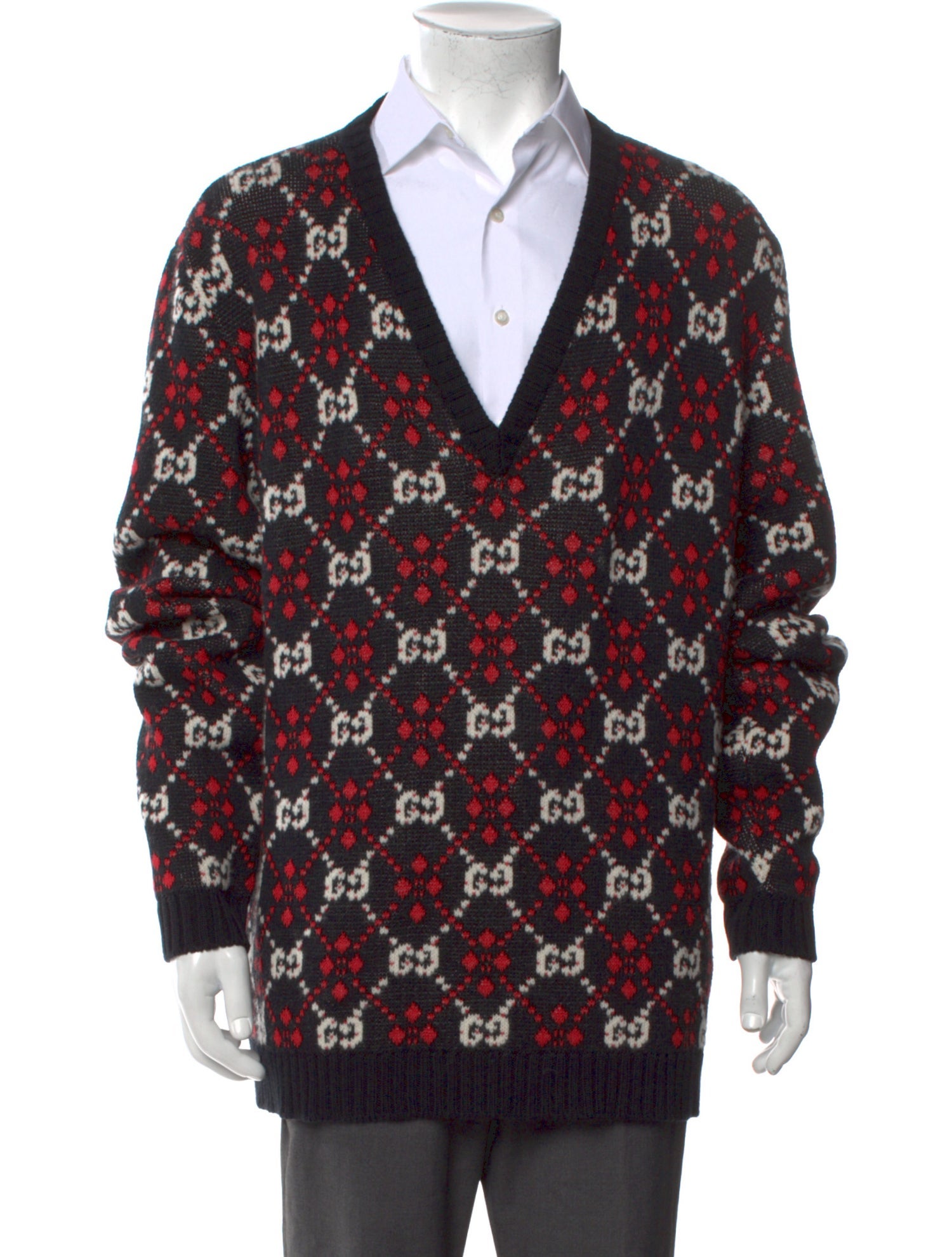 Gucci GG Logo V-Neck Cardigan