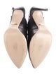 Gucci Sylvie Web Accent Leather Slingback Pumps