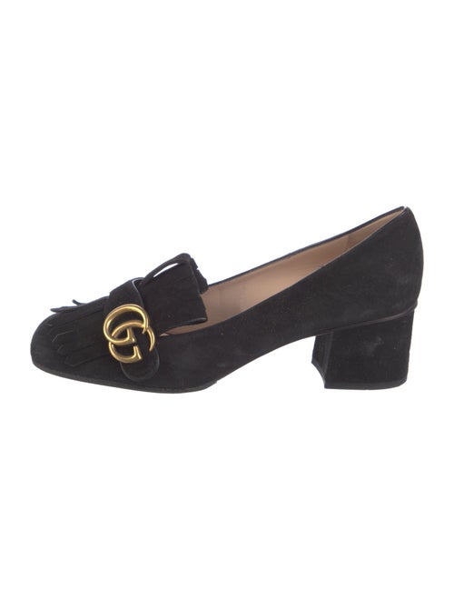 Gucci Double G Logo Suede Pumps