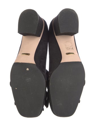 Gucci Double G Logo Suede Pumps