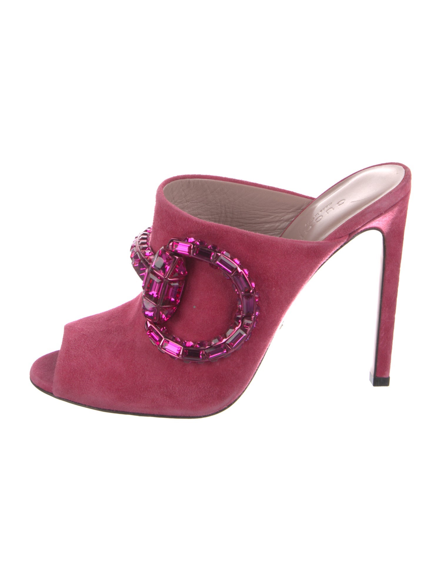 Gucci Hasler Horsebit Accent Suede Mules