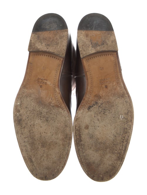 Gucci Web Accent Leather Riding Boots