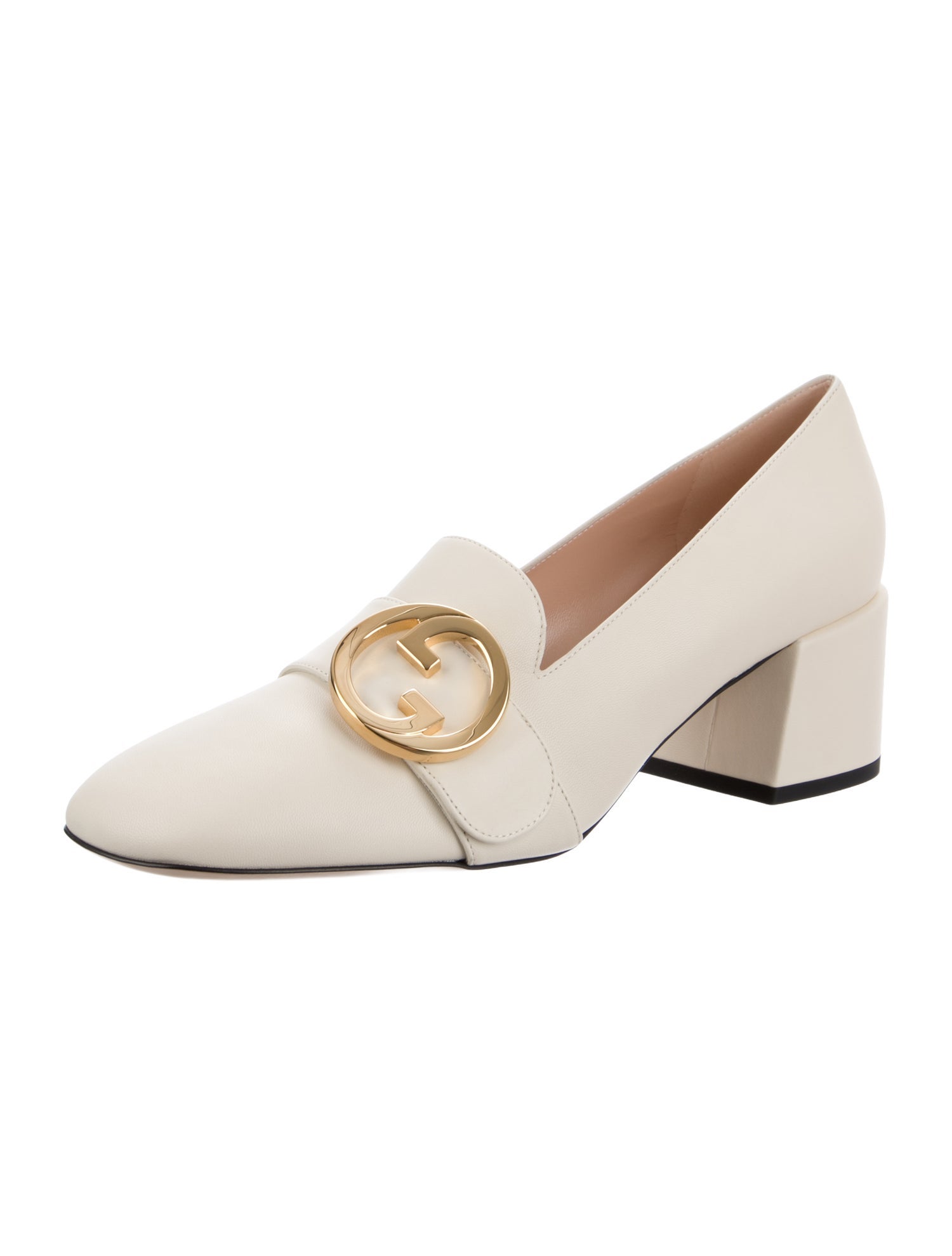 Gucci Interlocking G Logo Leather Pumps