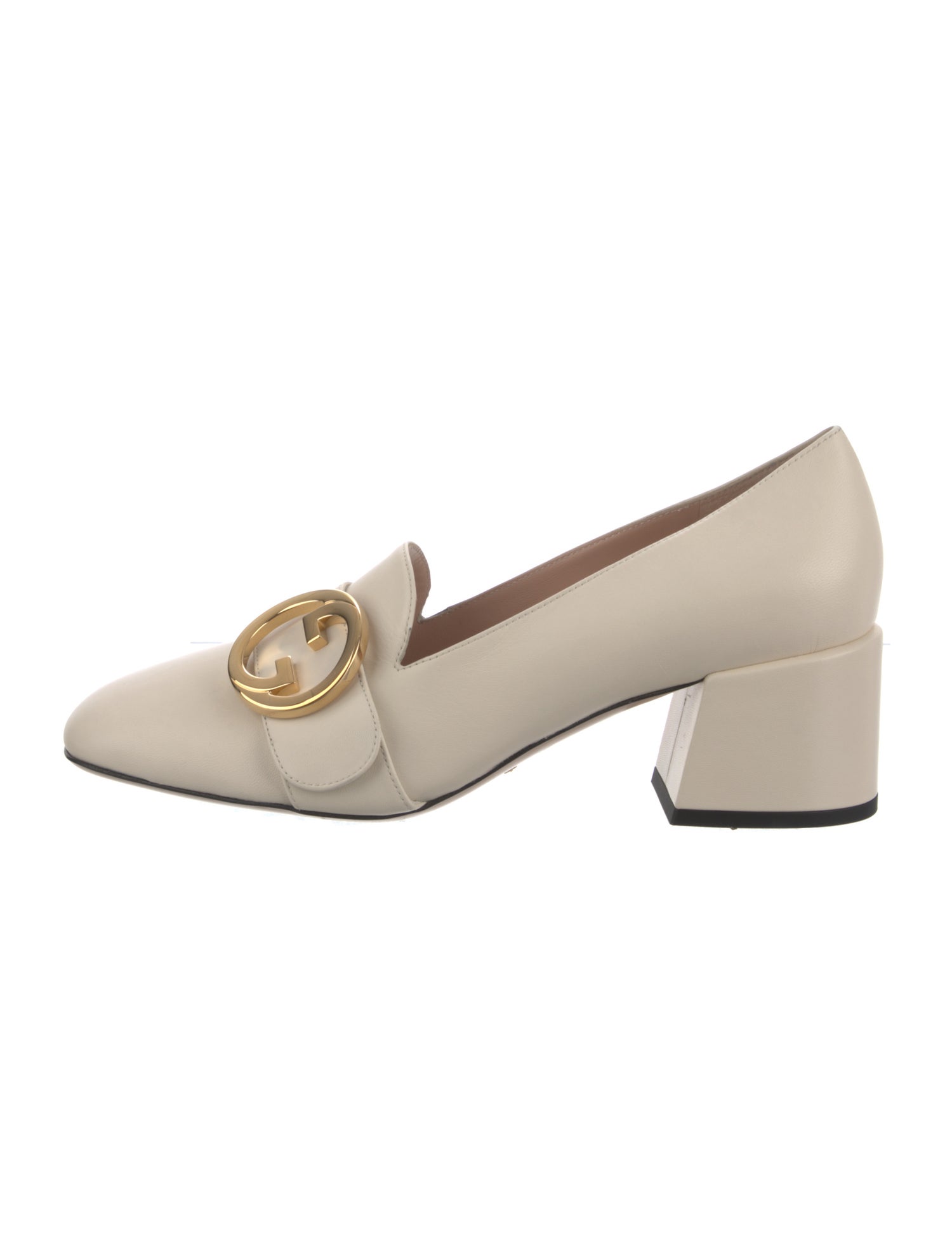 Gucci Interlocking G Logo Leather Pumps