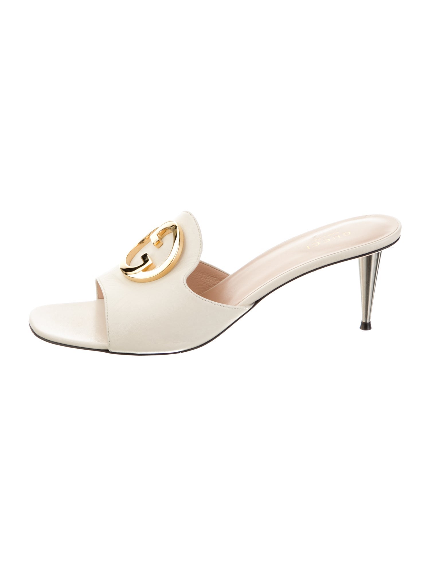 Gucci Interlocking G Logo Leather Slides